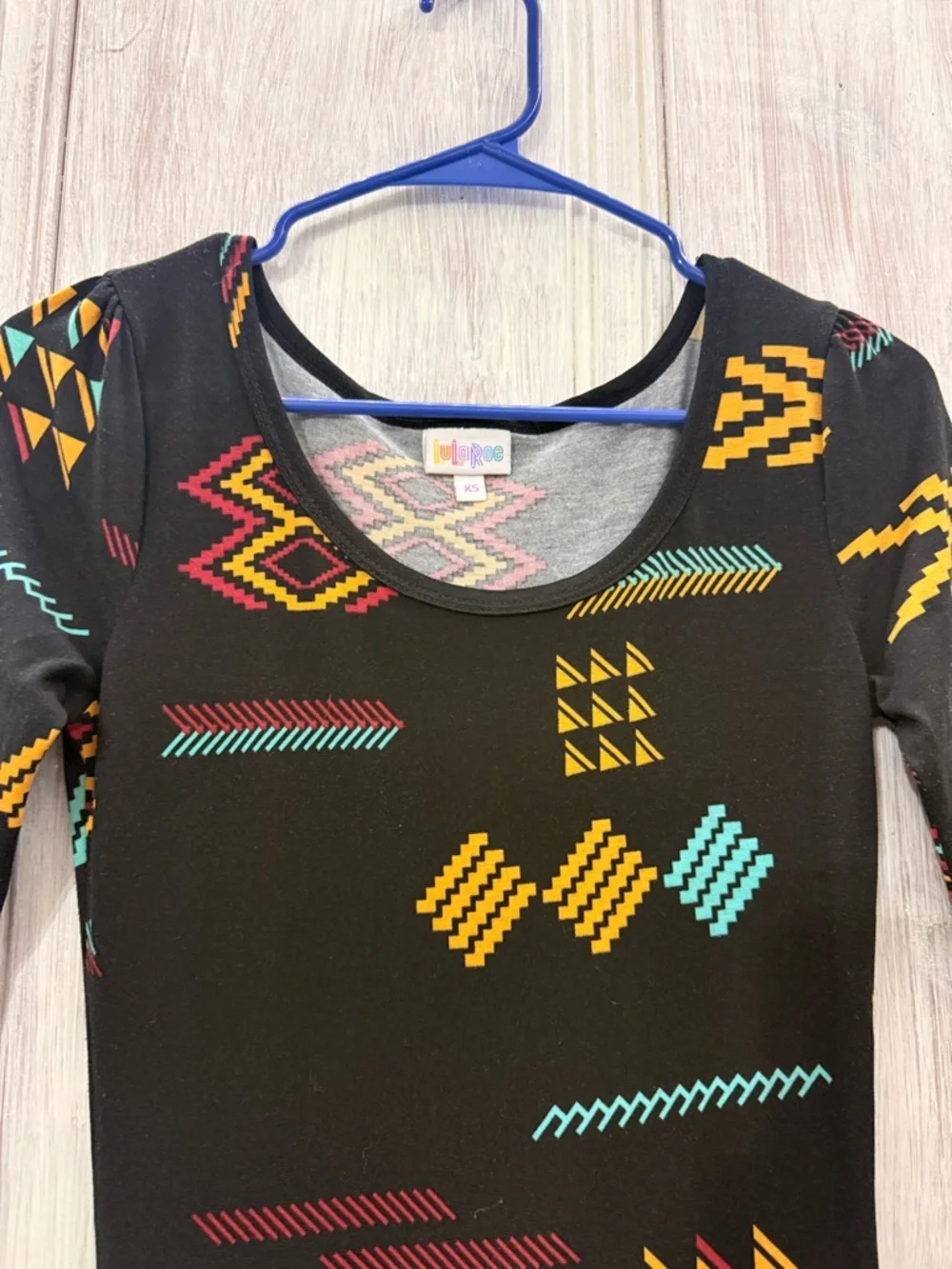 LuLaRoe XS Black Aztec Print Maxi Dress - Picture 4 of 7